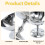 Stainless Steel Snacks Bowl Tall Footed Ice Cream Cup Dish-1 5