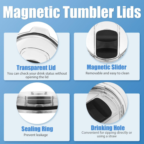 20oz magnetisk tumblerlåg til rustfrit stålkopper