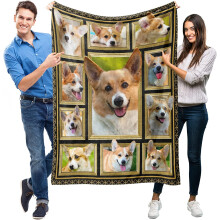 Couverture Corgi 127 x 152 cm – Polyester doux et moelleux