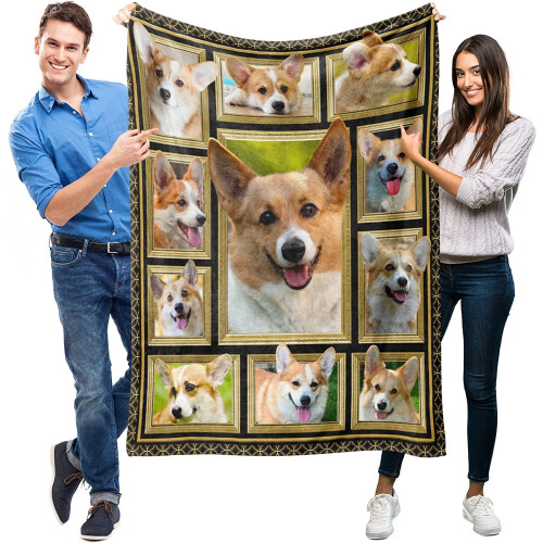 Couverture Corgi 127 x 152 cm – Polyester doux et moelleux