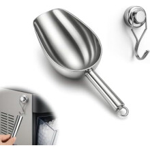 Ruostumattomasta teräksestä valmistettu jääkauha magneettikoukulla 6oz