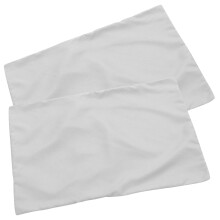 Lot de 2 taies d'oreiller enfant grises en polyester Ă fermeture portefeuille