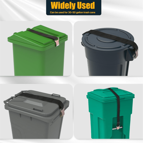 Trash Can Lock for Animals, Adjustable Fit for 30-50 Gallon 2