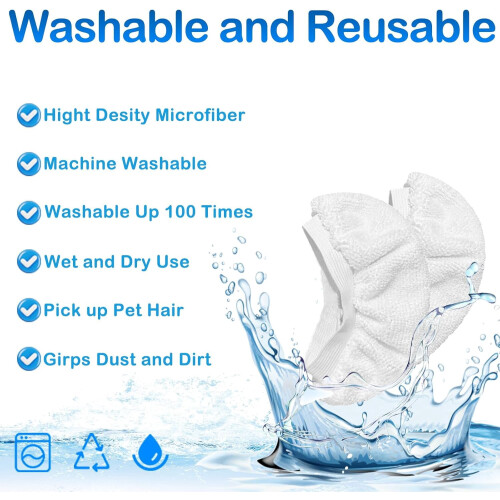 Steam Cleaner Microfiber Cloths 6-Pack Compatible with 2