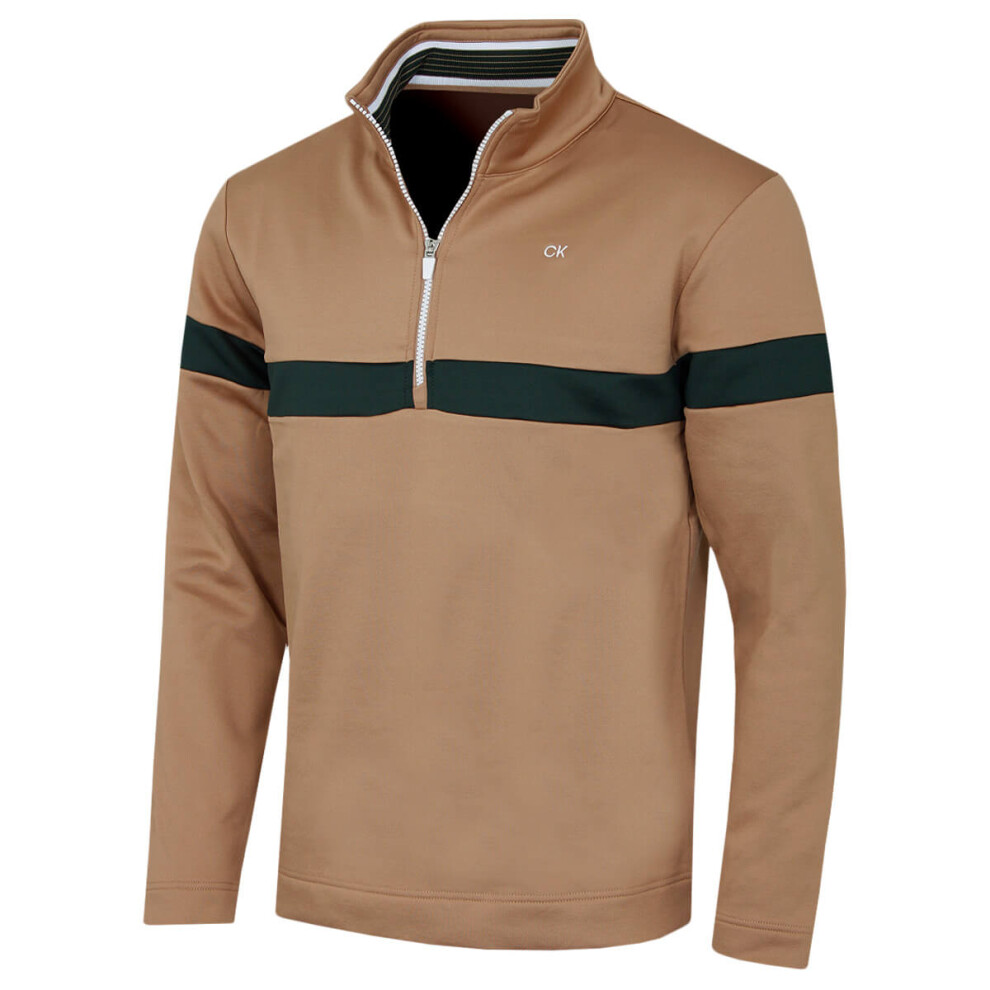 Calvin Klein (Xxxxl, Tan) Mens 2026 Scale Ck Insul-Lite 1/2 Zip Golf Sweater