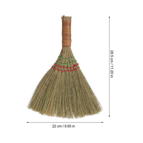 Mini balai à main – Balai en paille de miscanthus, 28,5 cm 1