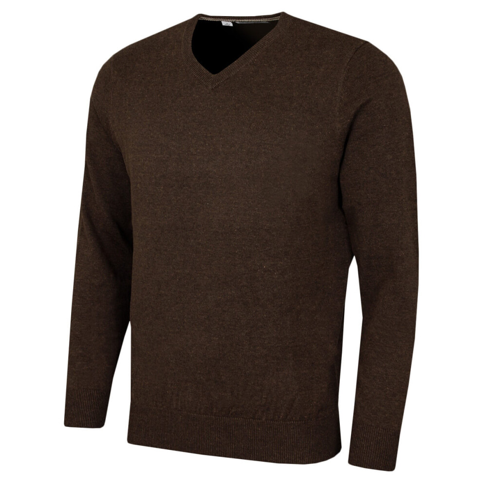 Calvin Klein (Xxxxl, Peat) Mens 2026 V-Neck Soft Cotton Easy Care Golf Sweater