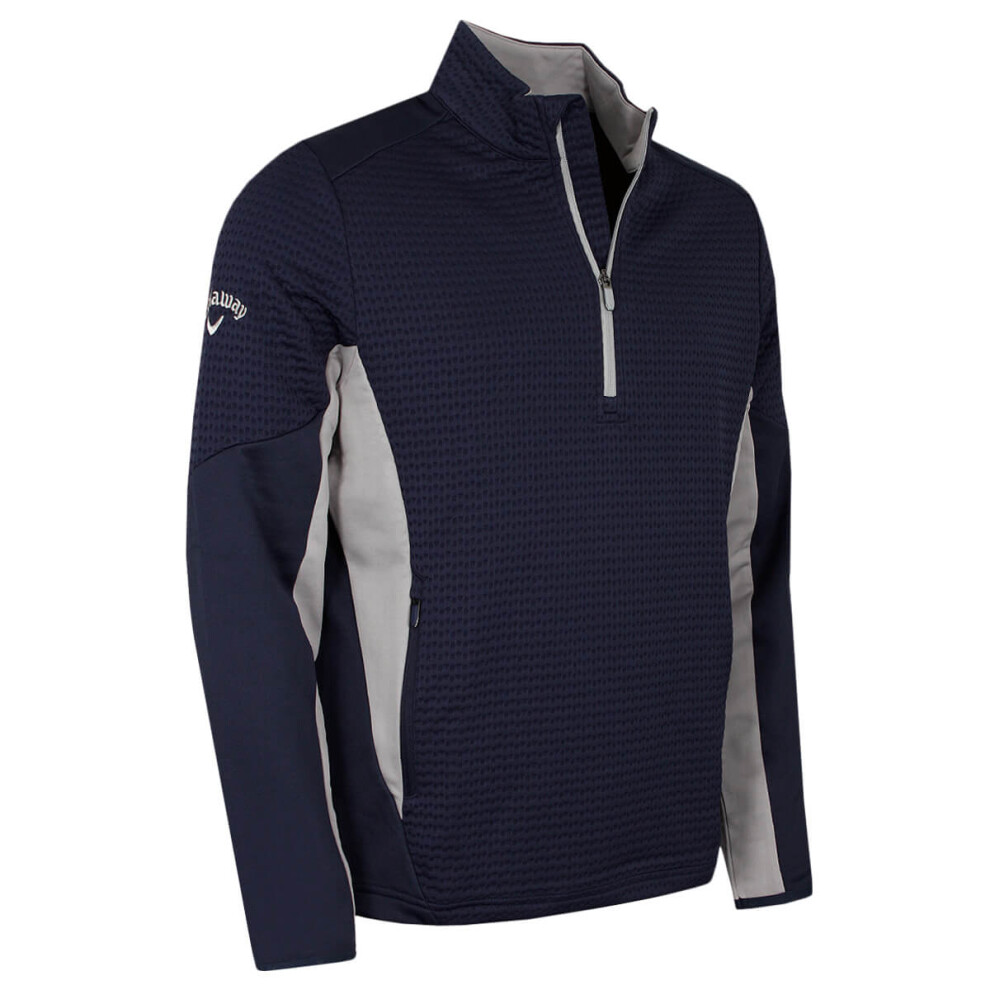 Callaway Apparel (Xxl, Peacoat) Callaway Golf Mens Midweight Swingtech Stretch Textu Golf Sweater Red