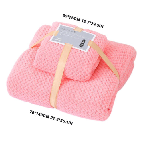 Korallenfleece-Badetuchset, 70 x 140 cm, 2er-Pack 2