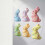 Schaumstoff-Hasenfiguren mit Blumendekor – 6er-Set 5