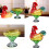 Bol de cristal para dulces con forma de pollo, 1 pieza 2