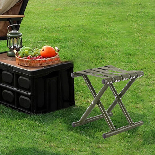 Tabouret pliant vert pour camping, pêche et activités de plein air 1