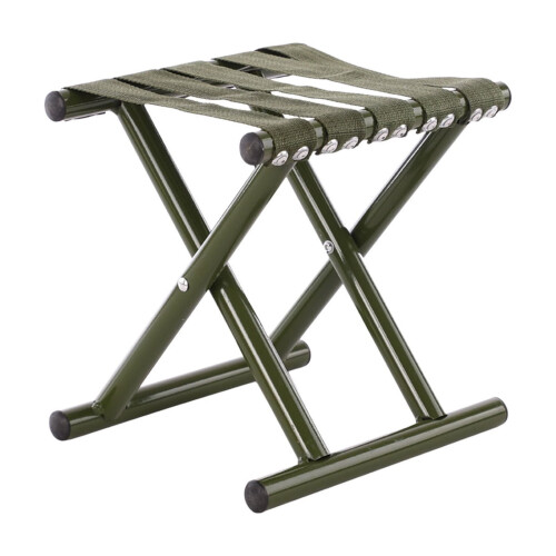 Tabouret pliant vert pour camping, pêche et activités de plein air 2