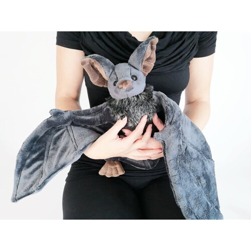 Graue Cartoon-Fledermaus-Plüschfigur, 27 cm 2