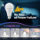 Lot de 4 ampoules LED rechargeables E26/E27 12W 5000K 5