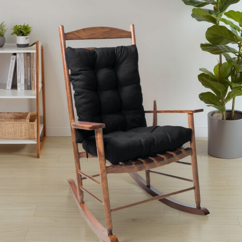 Ensemble de coussins pour fauteuil à bascule – Microfibre, antidérapant, 2 pièces 1