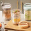 Yogurt Oatmeal Cup Glass Snacks Container With Locking Lid-1 5