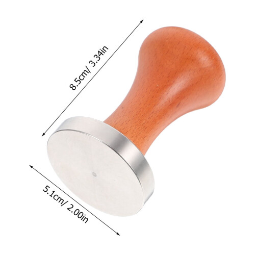 Espresso-Tamper aus Edelstahl mit Holzgriff 1