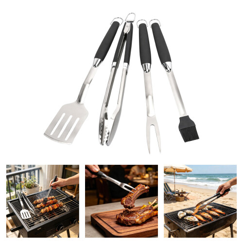 Premium Stainless Steel BBQ Grilling Tool Set With Ergonomic 1