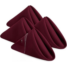 Vita polyesterservetter 17x17 tum (24-pack)