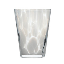Pahar de apă din sticlă cu buline 350 ml