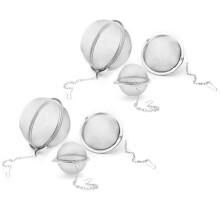 Stainless Steel Tea Ball Infuser Set – 6 pcs, 3 Sizes