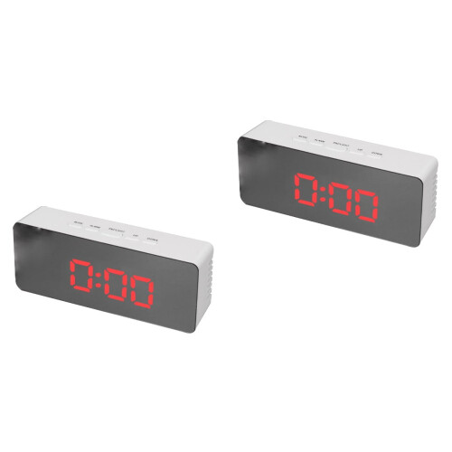 Väckarklocka med LED-display och väckningssummer, 2-pack
