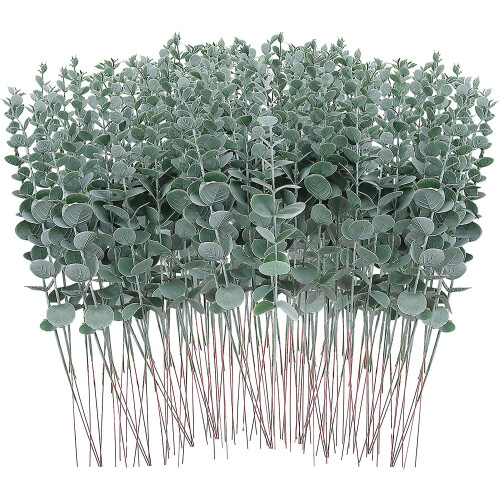 36 zwarte kunstmatige eucalyptusstelen van 38 cm