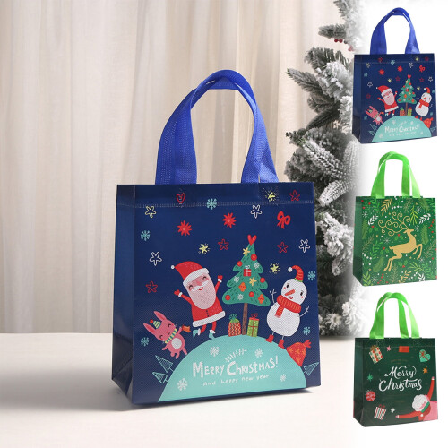 Weihnachtsgeschenktüten, robust, Vliesstoff, 10er-Pack