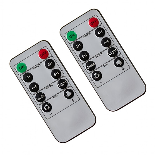 Fernbedienung mit 10 Tasten für LED-Kerzen (2er-Pack)