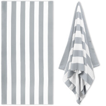 Extra grote katoenen strandhanddoek 35x70 inch grijs