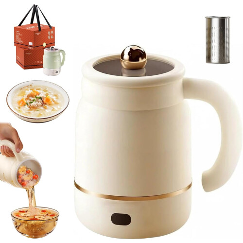 Tasse de cuisson électrique portable 900 ml, blanche/verte