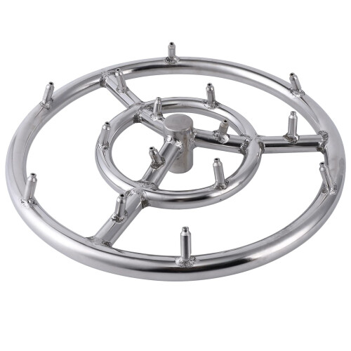 24" Doppelring-Feuerstellenbrenner – Edelstahl 304