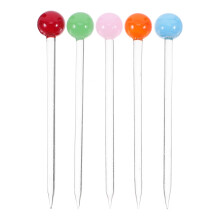 5 palillos de cristal para frutas, colores surtidos