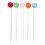 5 stk. glassfruktpinner assorterte farger 1