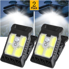 Solarbetriebene LED-Klemmleuchte mit Bewegungssensor, 3 Modi