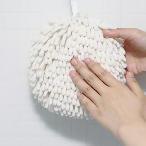 Absorbent Hanging Hand Towels Soft Plush 2PCS 2