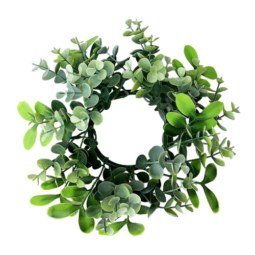 Artificial Eucalyptus Wreath Candle Ring 9.8 inch 1