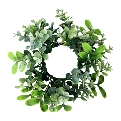 Artificial Eucalyptus Wreath Candle Ring 9.8 inch 2
