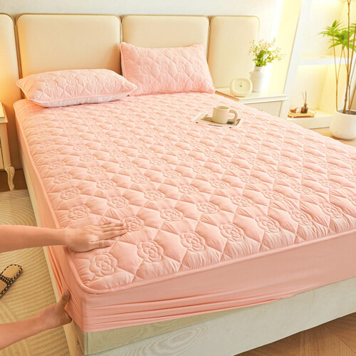Drap-housse imperméable King Size 180 x 200 cm rose 1