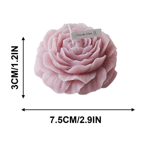 Scented Candle Wine Red Rose Shape Low Temp Body-Safe Wax 1 1