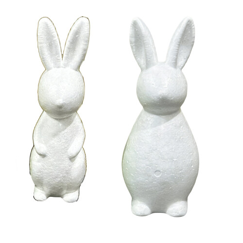 Toile de lapins en mousse faite à la main-Avec mains 38cm 1