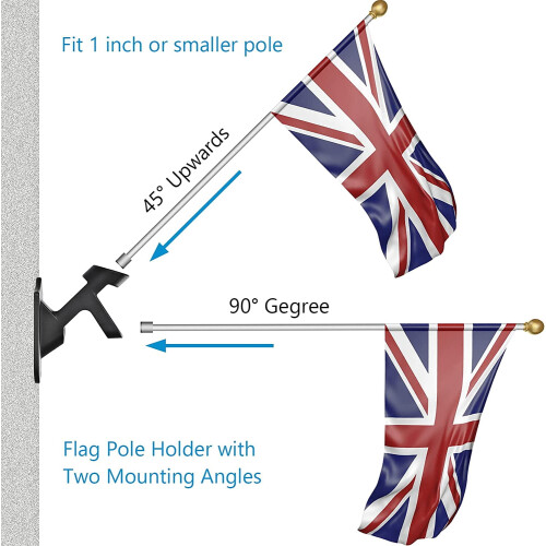 Aluminium flagstangholder 1" ID matsort 2