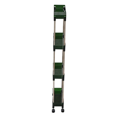 Chariot de rangement roulant Slim à 4 niveaux vert 1