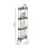Chariot de rangement roulant Slim à 4 niveaux vert 3