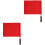 2Stk Rote Referee Flags Mit Ergonomischem Schwammgriff Für 2