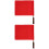 2Stk Rote Referee Flags Mit Ergonomischem Schwammgriff Für 4