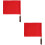 2Stk Rote Referee Flags Mit Ergonomischem Schwammgriff Für 5