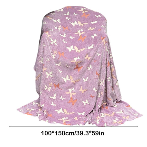 Couverture en flanelle phosphorescente pour enfants 99 x 150 cm 2