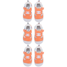 3Paare Weiche Kinder Hausschuhe Atmungsaktiv Für Säuglinge Orange